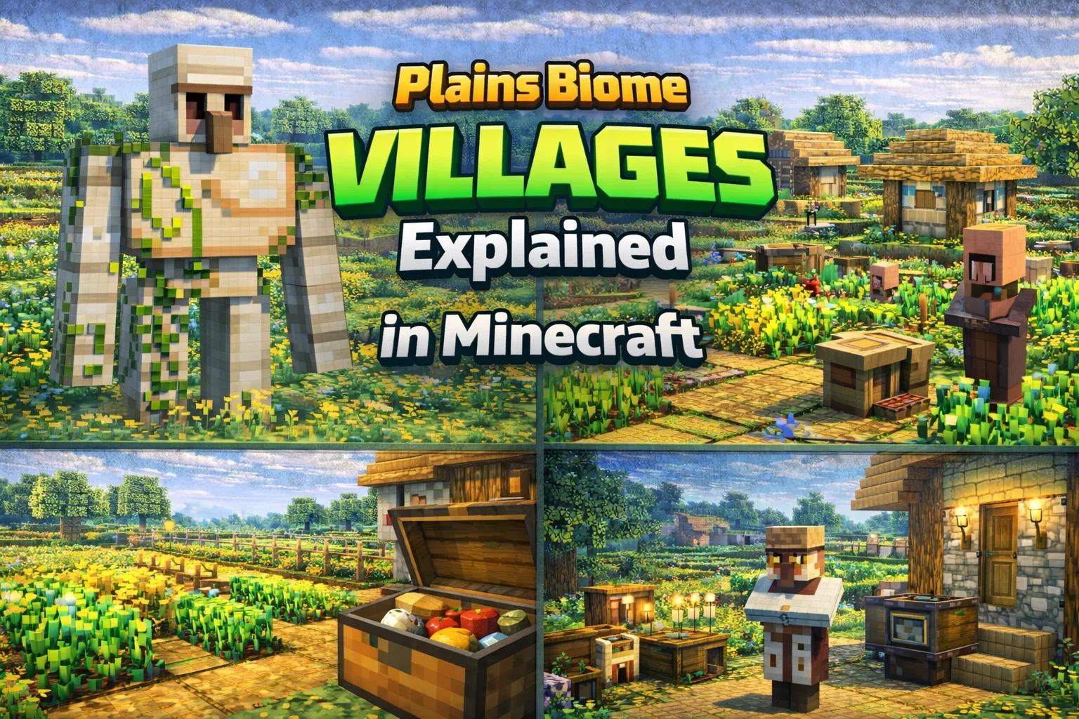 Plains Biome Villages Explained in Minecraft